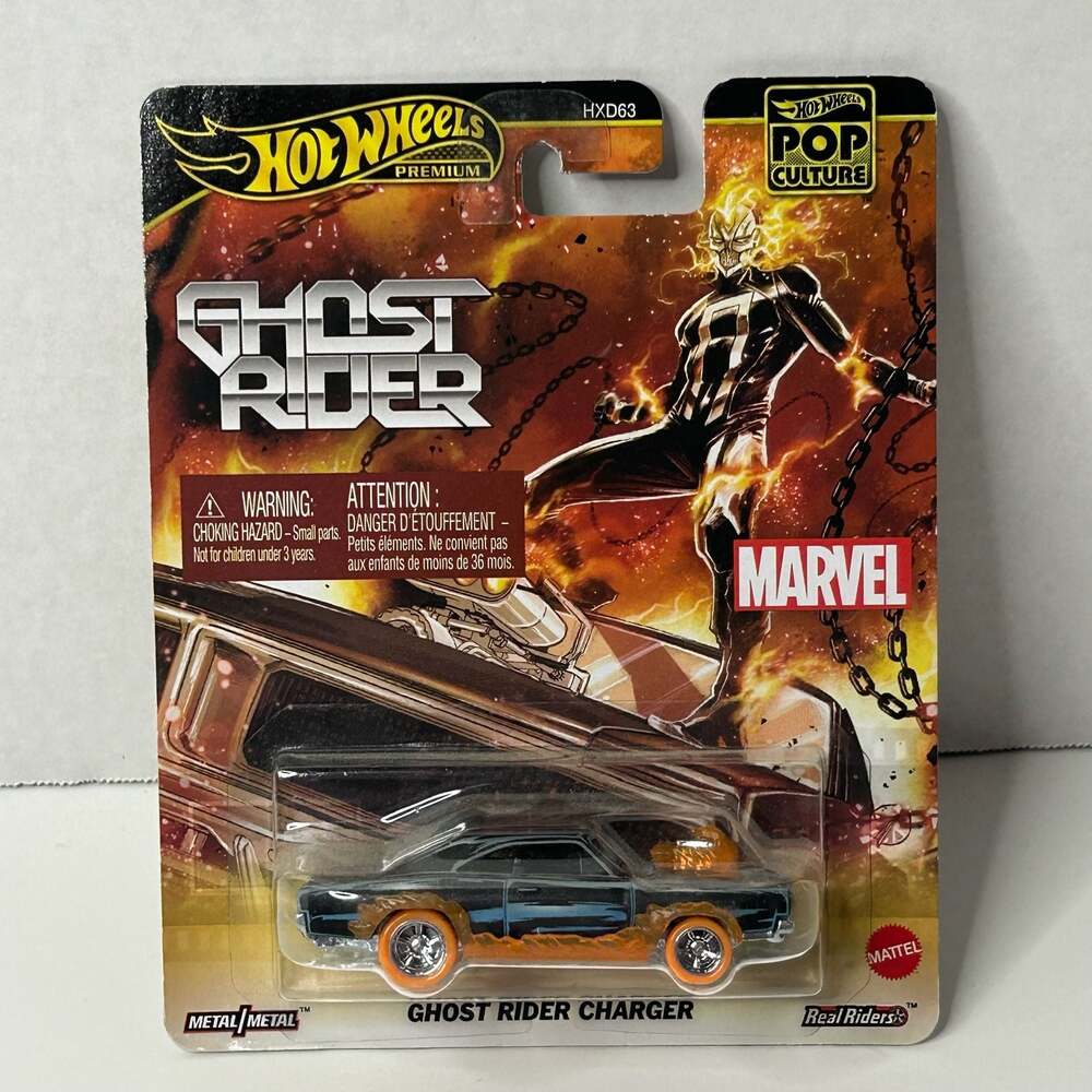 Hot Wheels Premium Pop Culture Marvel Ghost Rider Charger